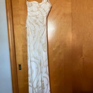 Cache Gold & White Dress